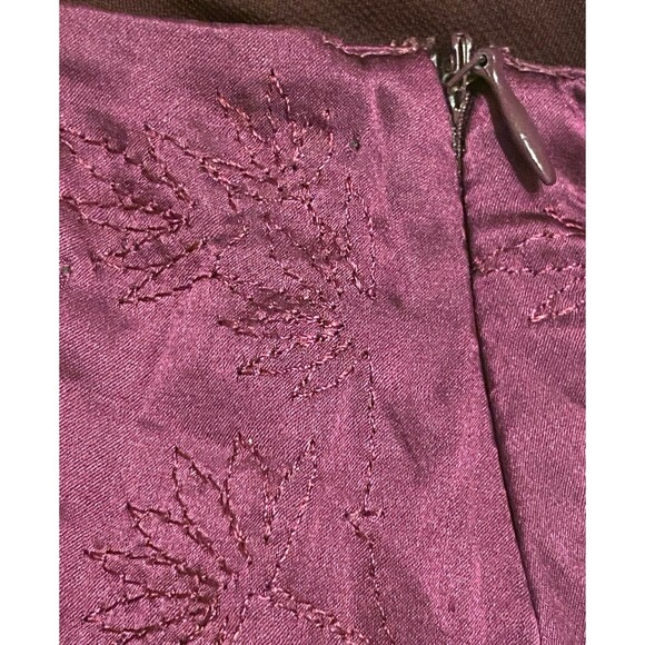 Soft Surroundings Maxi Silk Skirt Red Multi Floral Embroider Line Boho Fairy 14 - Picture 15 of 16